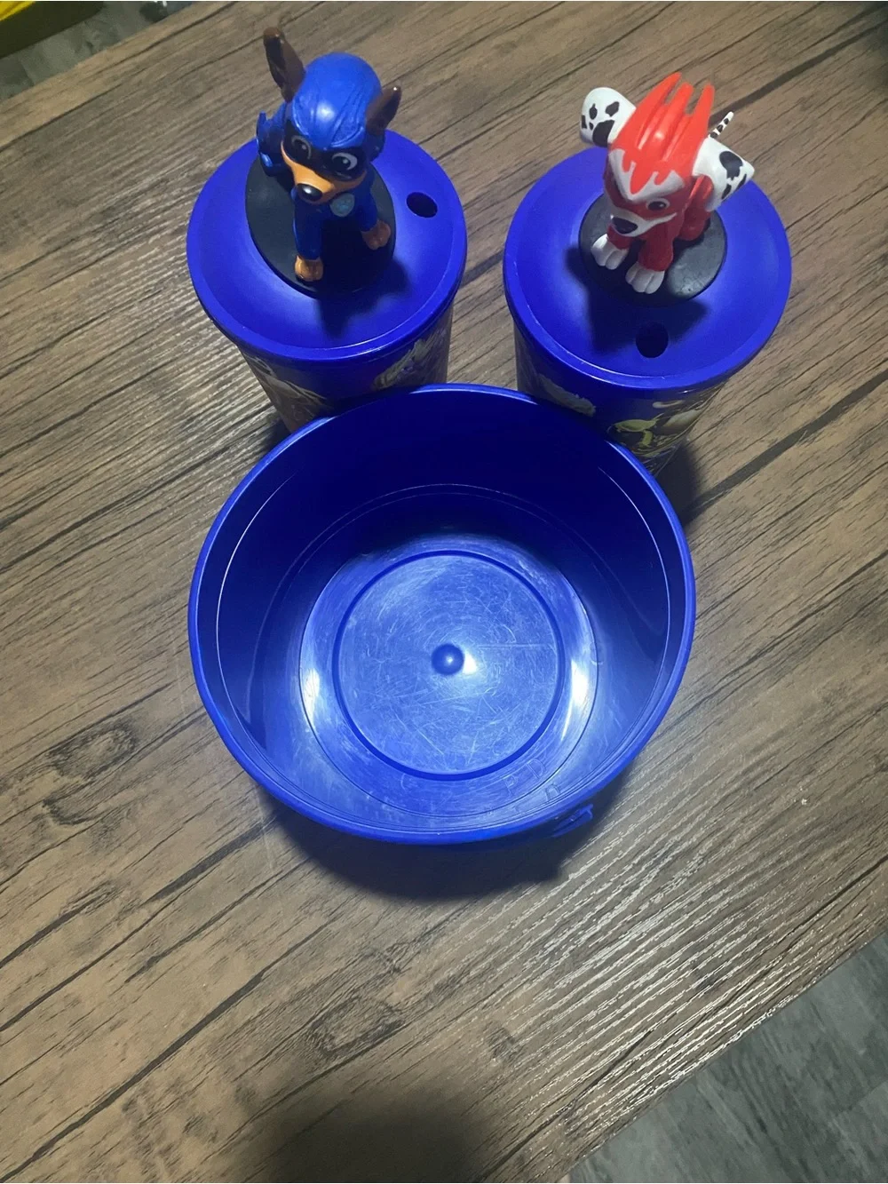 PAW Patrol Kids‎ Popcorn Bucket Set with Blue Cups and Character Lids